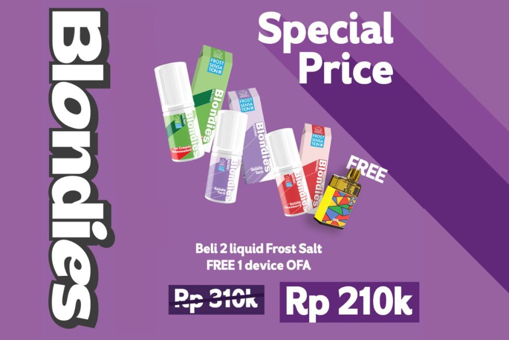 Dapatkan Device OFA Open System Disposable Setiap Pembelian 2pcs Blondies Frost Saltnic! - Indonesia Dream Juice