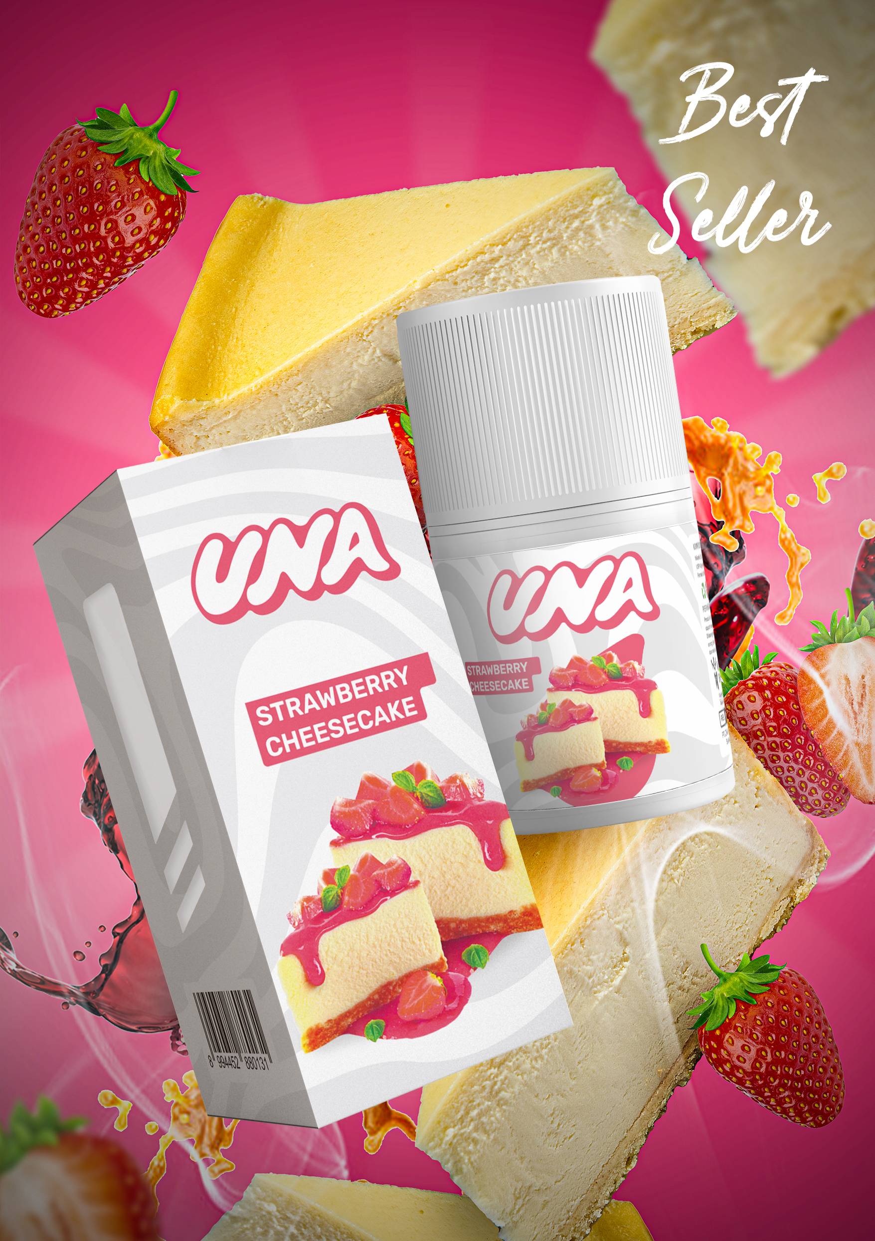 liquid freebase una strawberry cheesecake